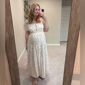 Talulah Floral Cream Maxi Dress